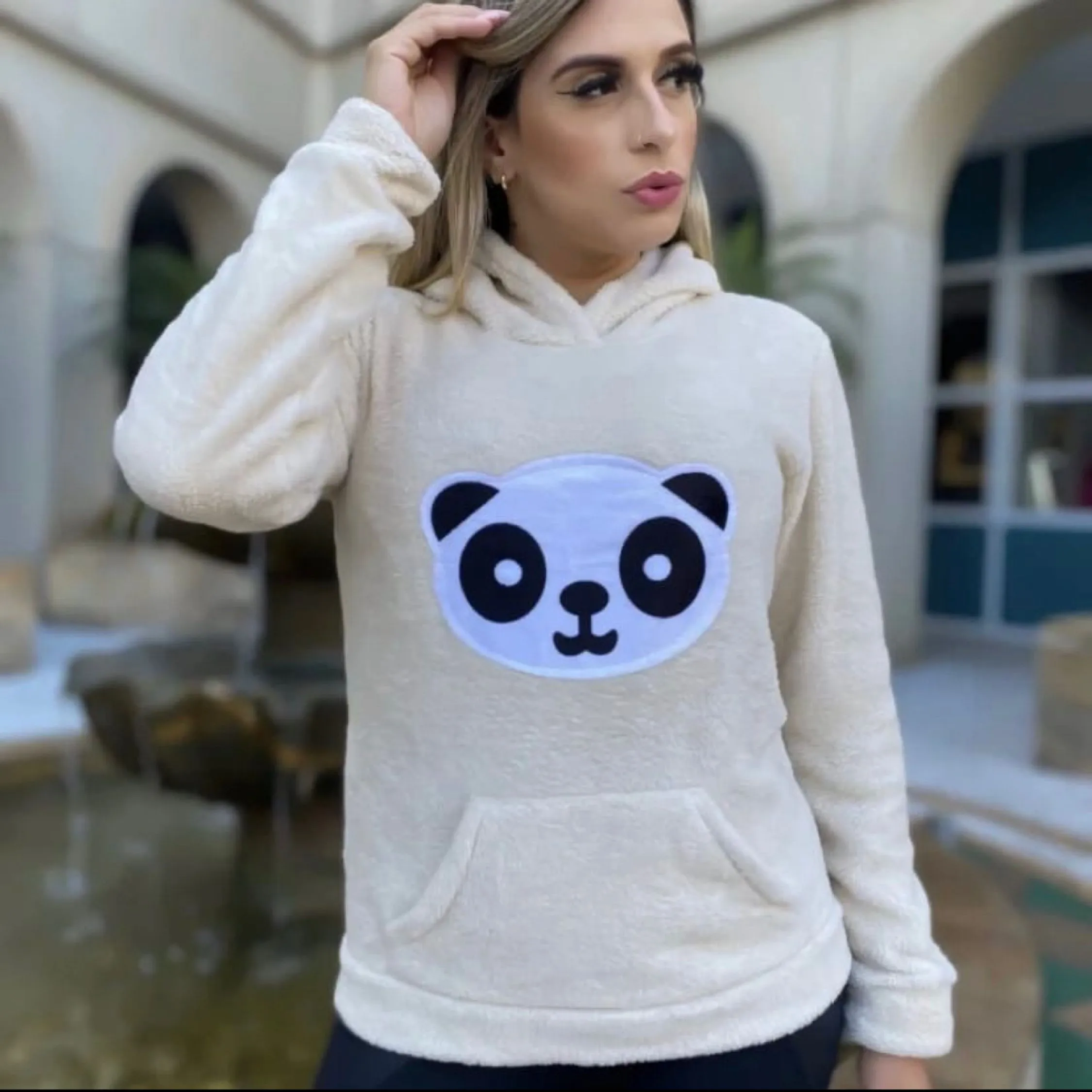 Casaco pelinho panda Maya modas