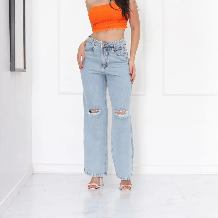 calça wide leg