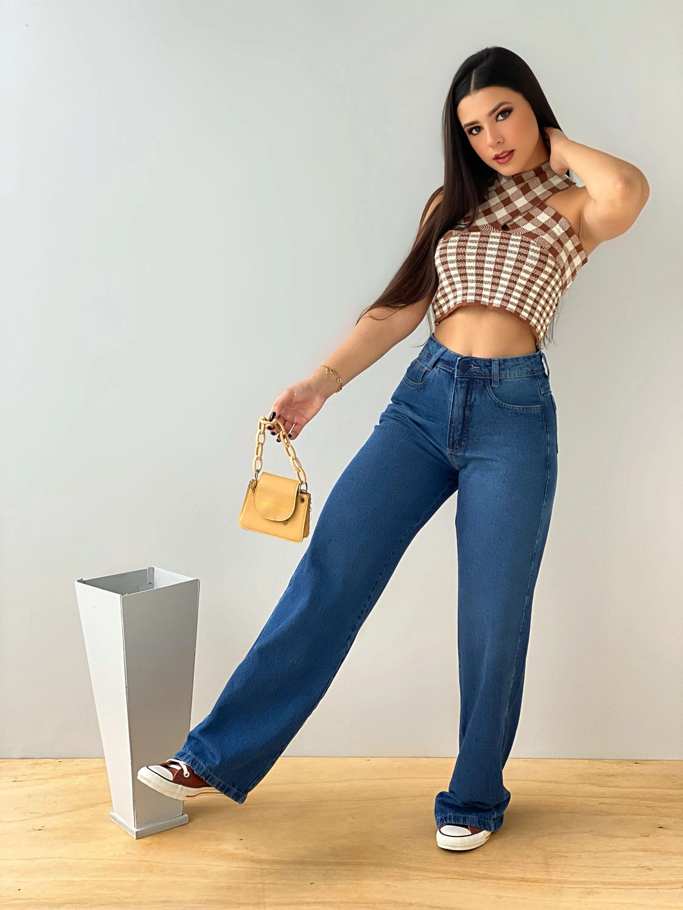 calça wide leg jeans