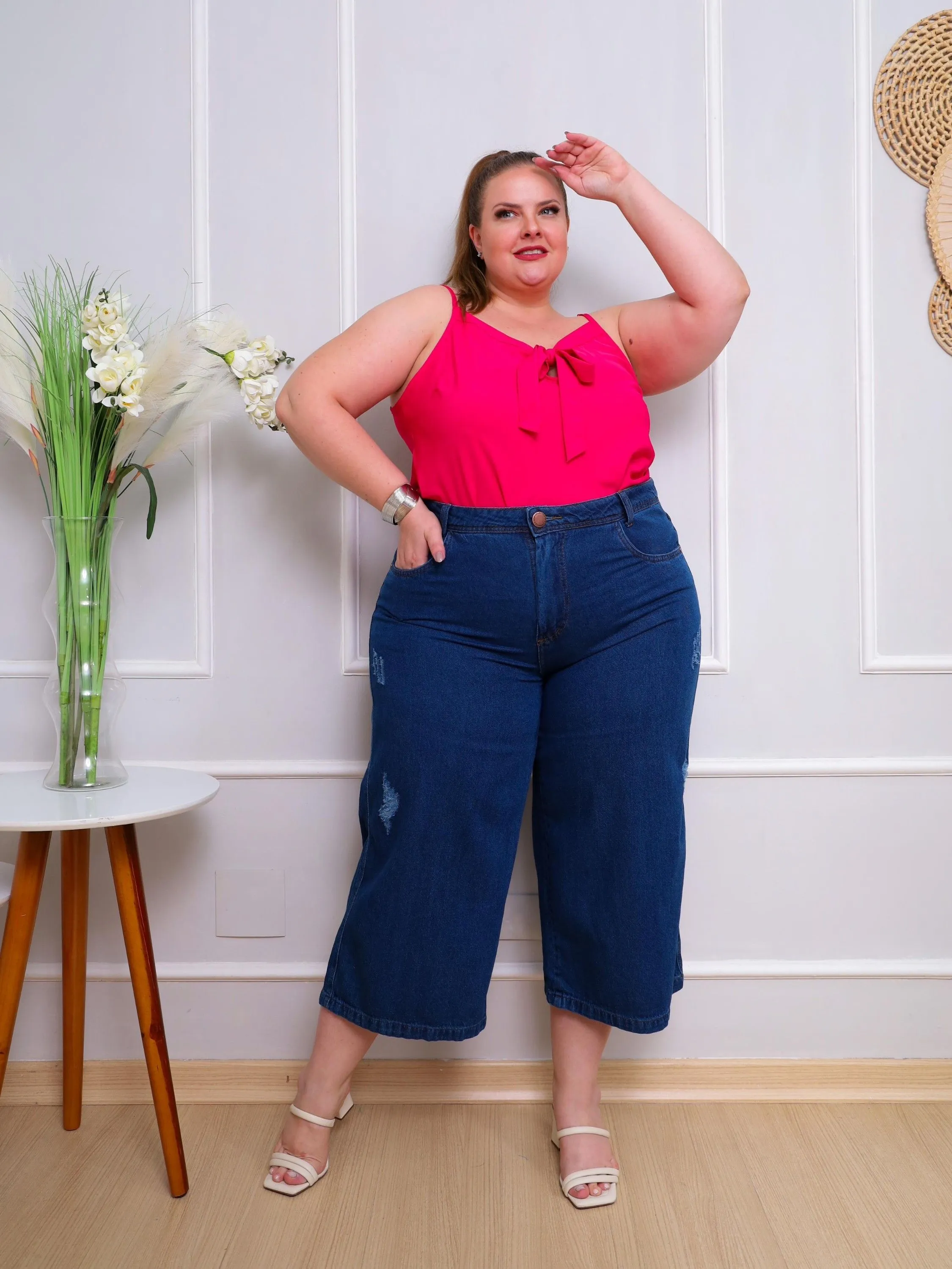 Calça Pantacourt Plus size