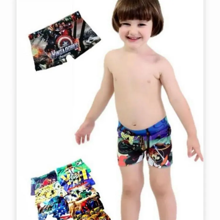 Cueca boxer infantil personagem