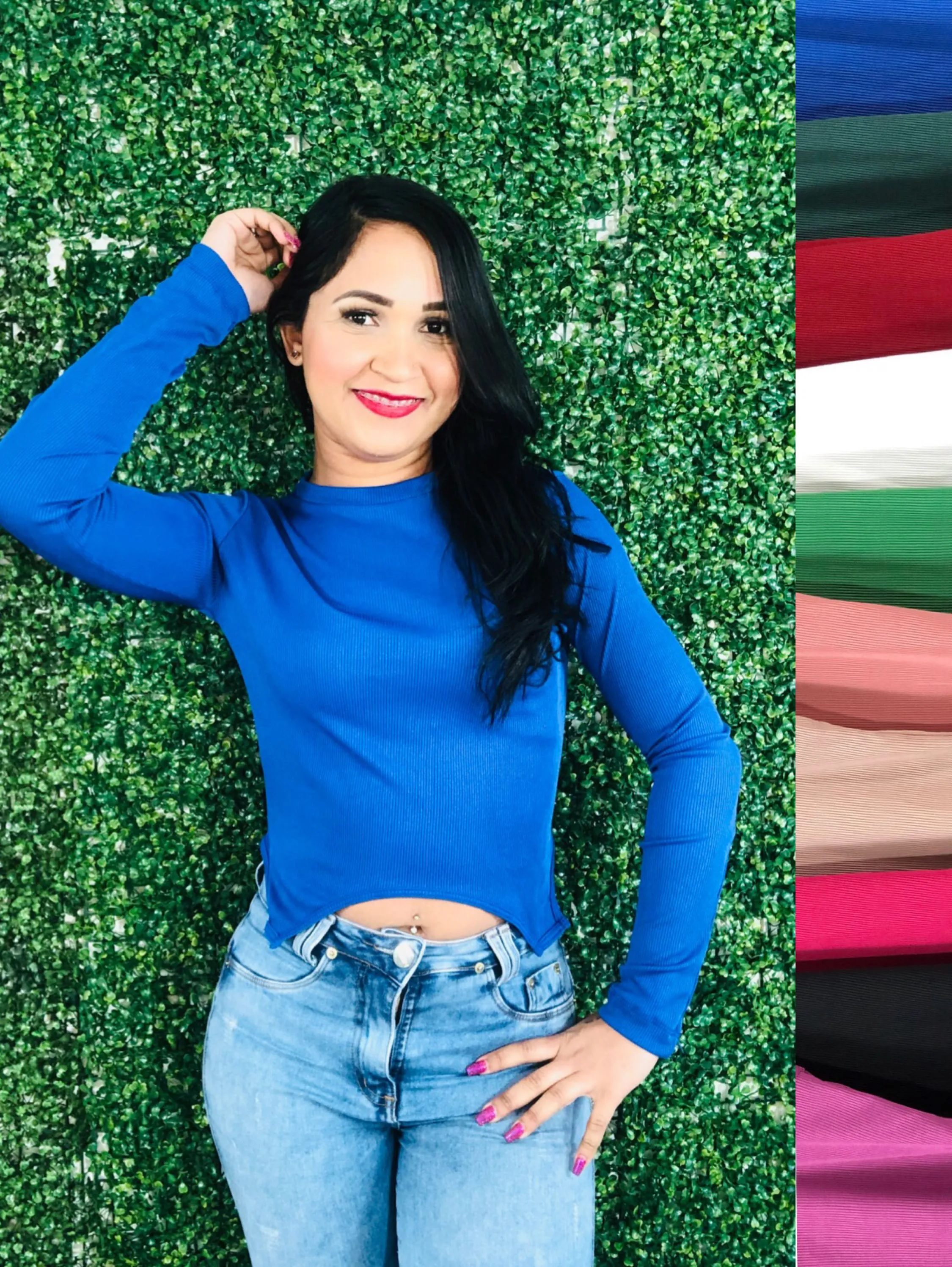 Blusa Canelada Ribana, Único , moda feminina atacado do Brás Milu variedades