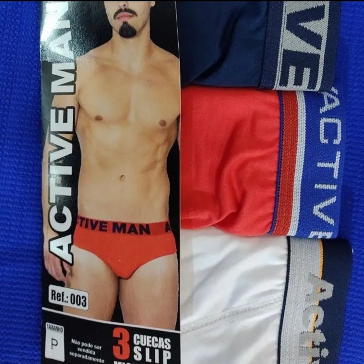 Cueca slip algodão masculino adulto