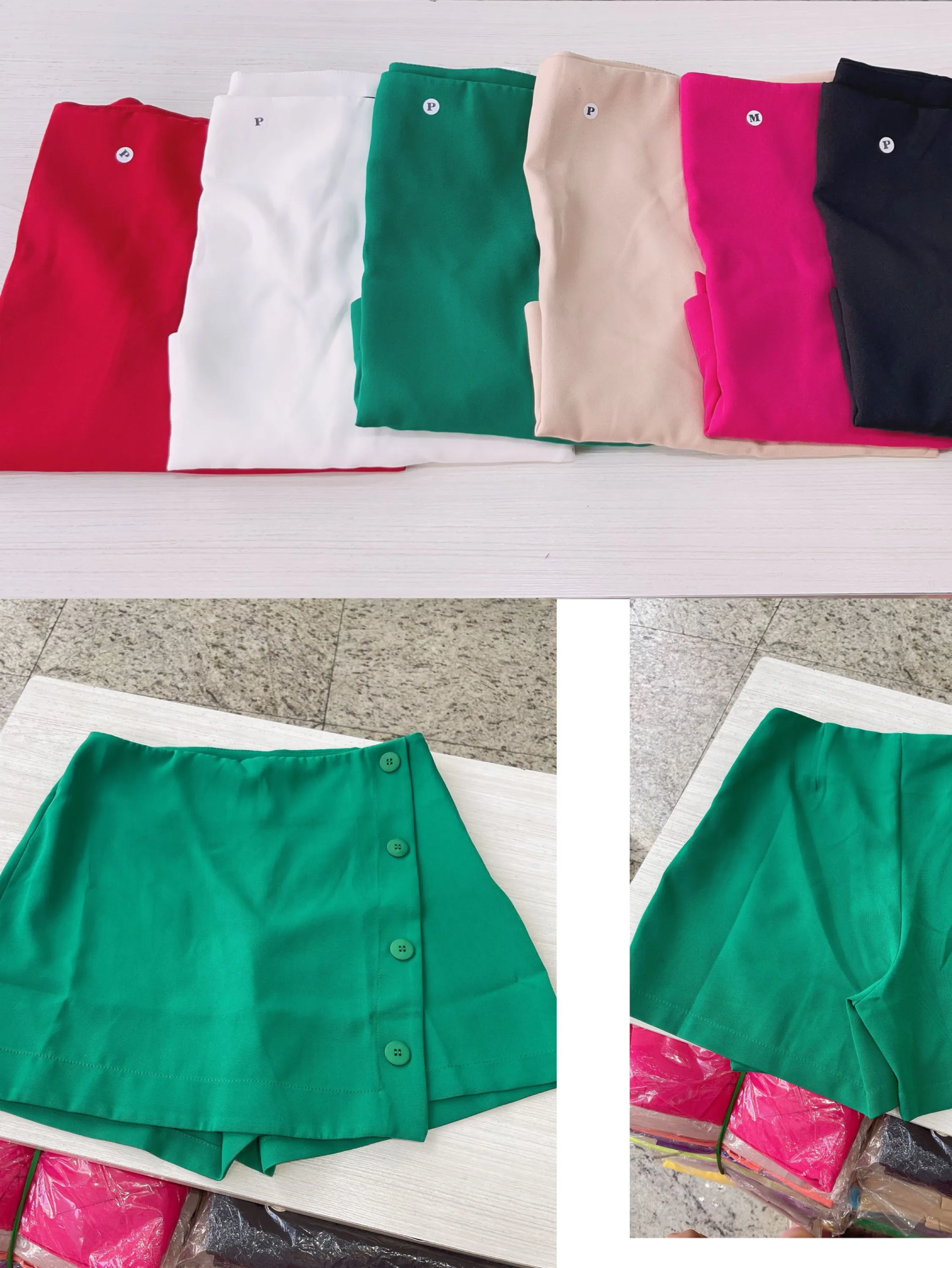 Shorts saia alfaiataria feminina mimius moda