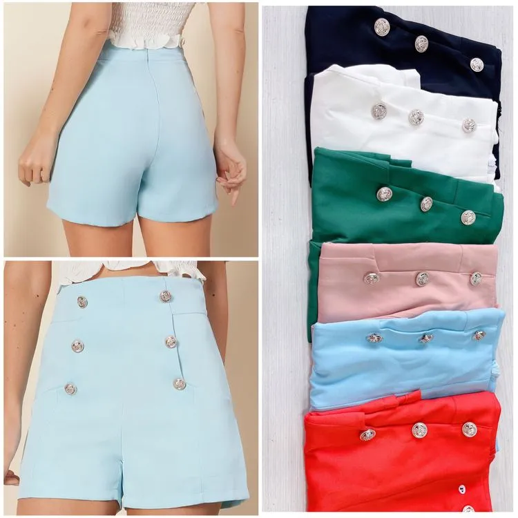 Shorts alfaiataria feminina mimius moda