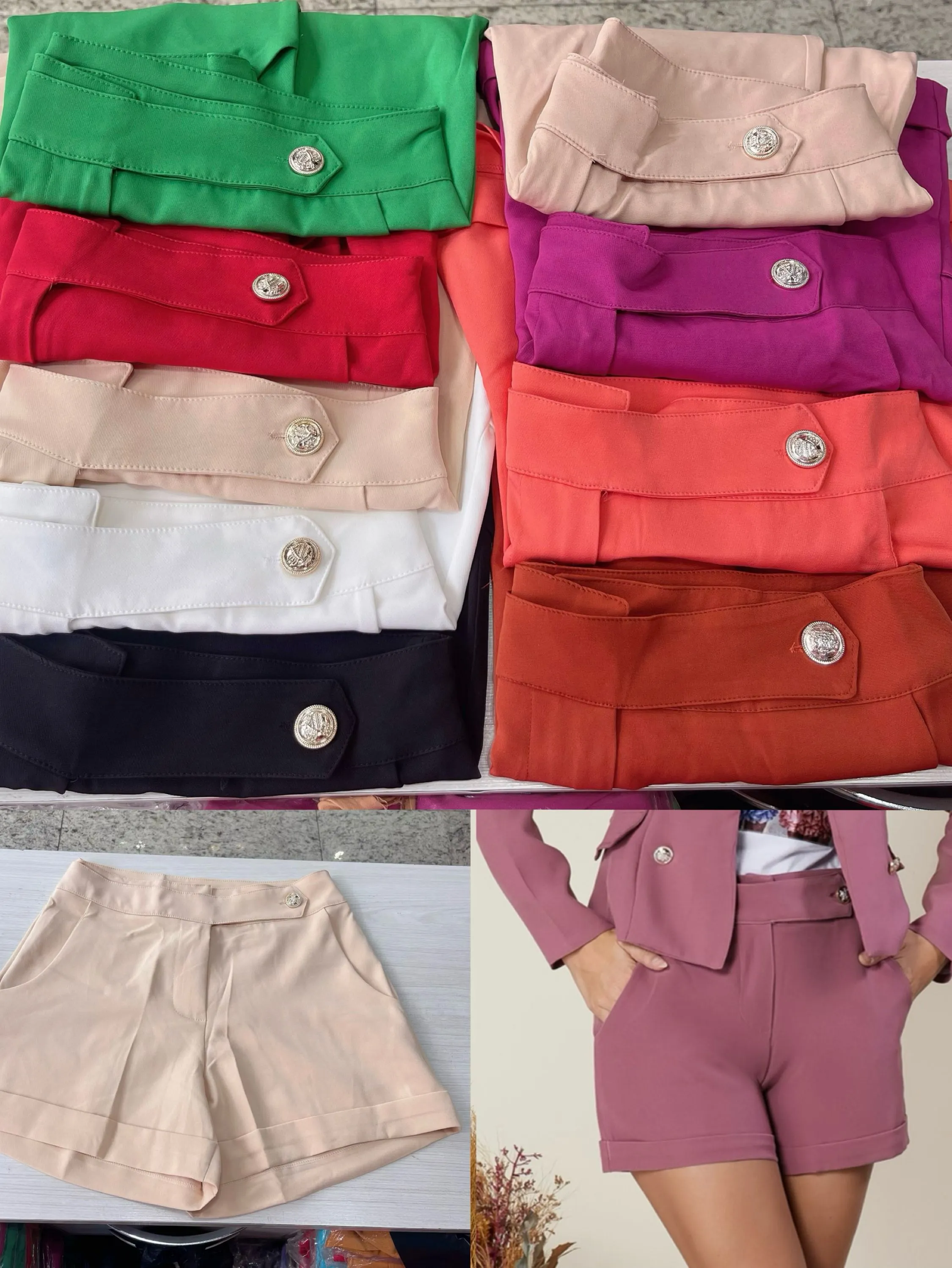 Shorts alfaiataria feminina mimius moda