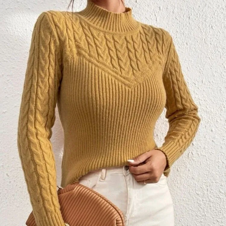 Blusa em tricot trança