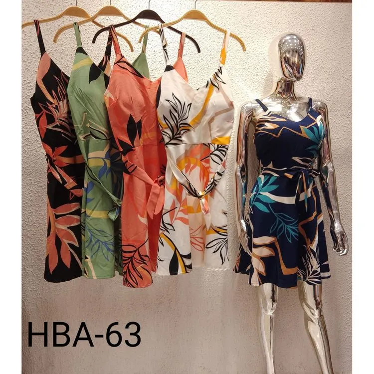 Vestido curto /bojo/estampado /hba63