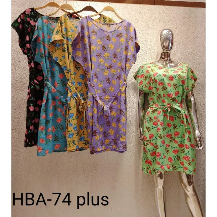 Vestido curto /plus /estampado /hba74