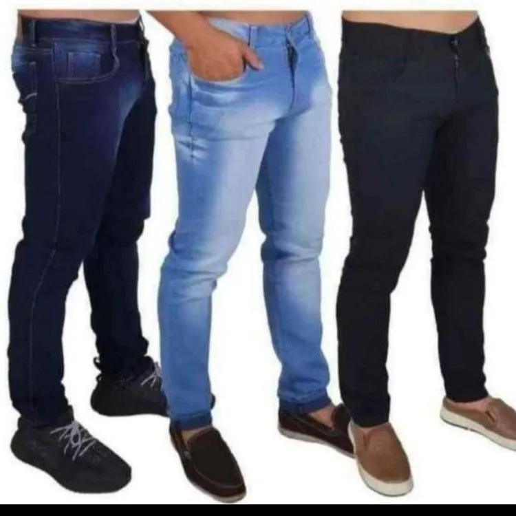 Calça jeans masculina com elastano