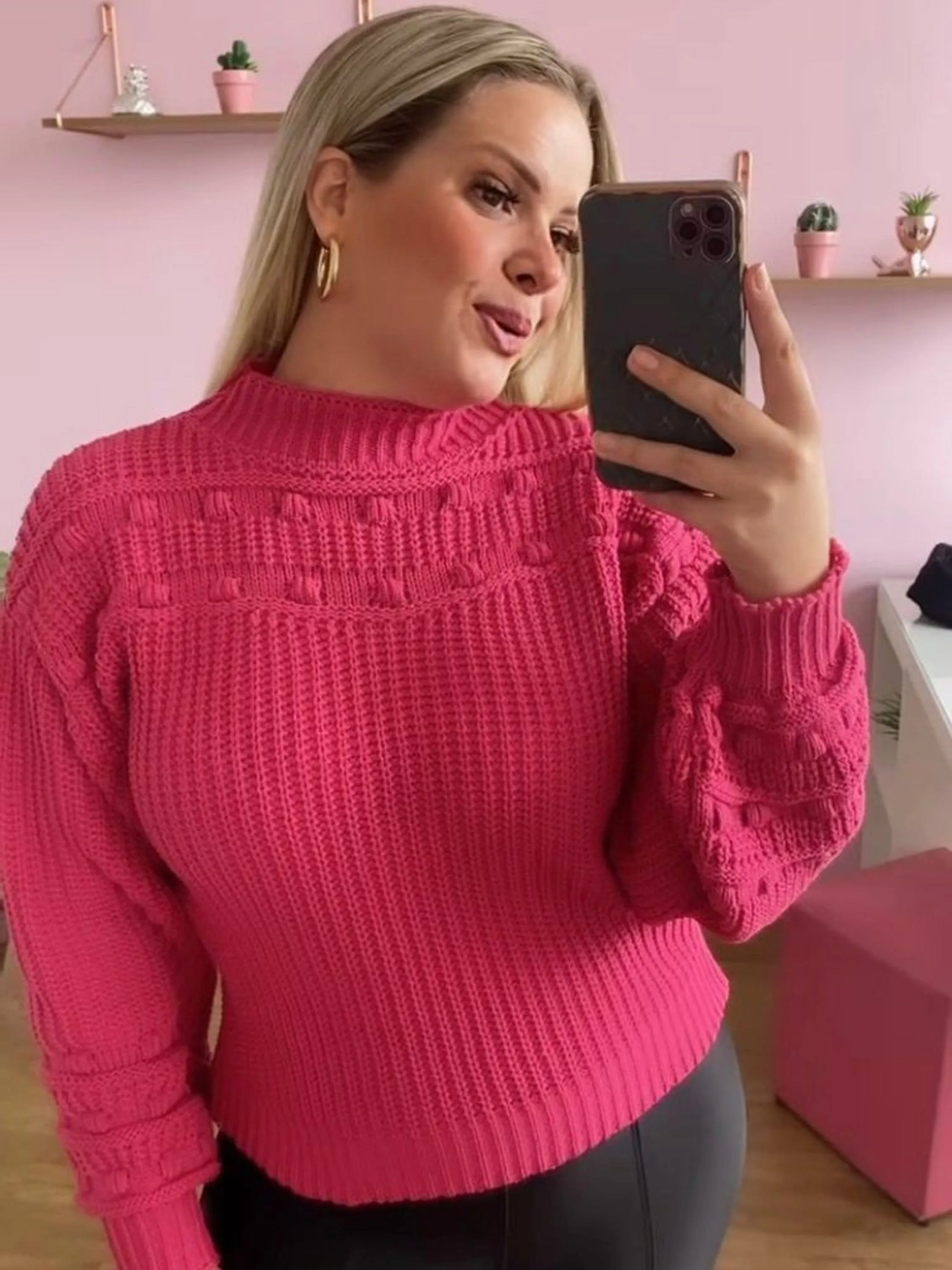 Blusa pom pom n gola