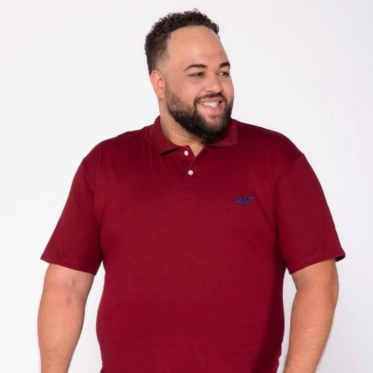 Polo plus size de algodão