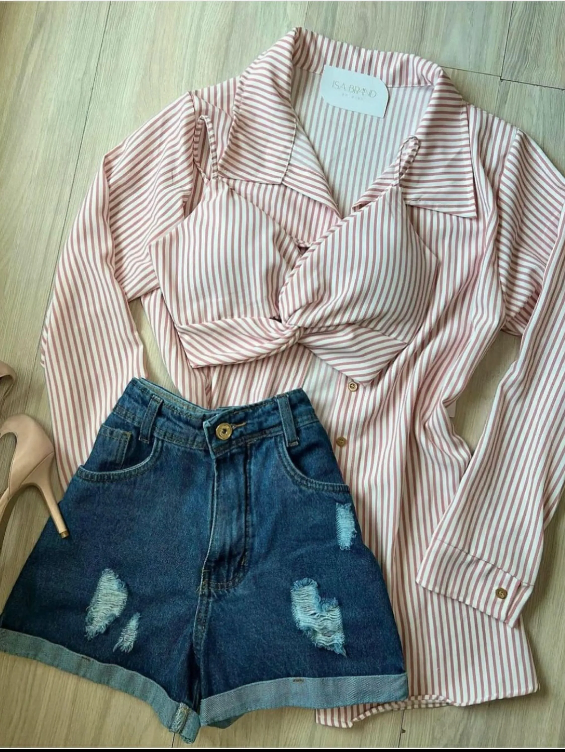 Camisa com cropped