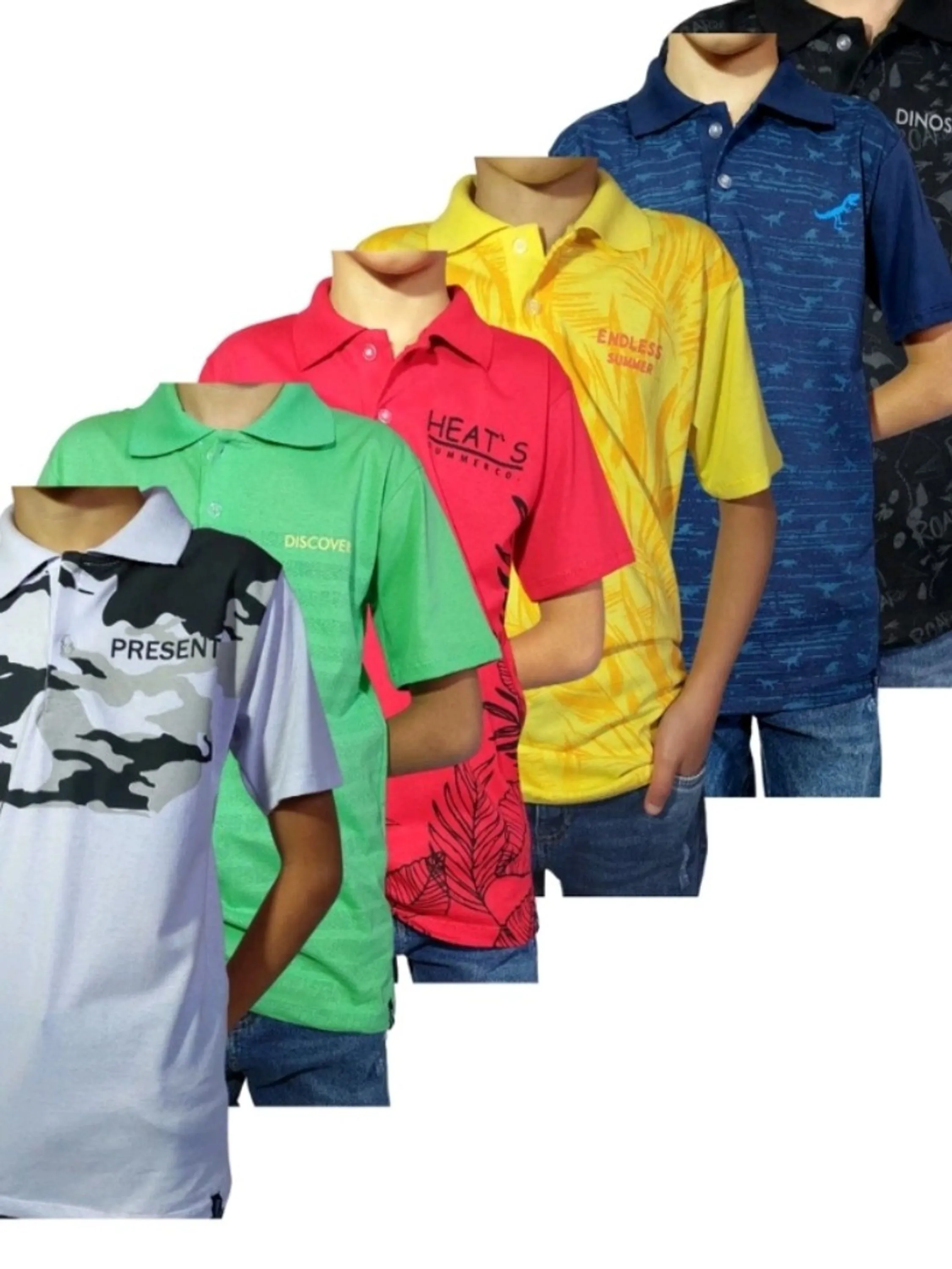 Polo infantil estampada