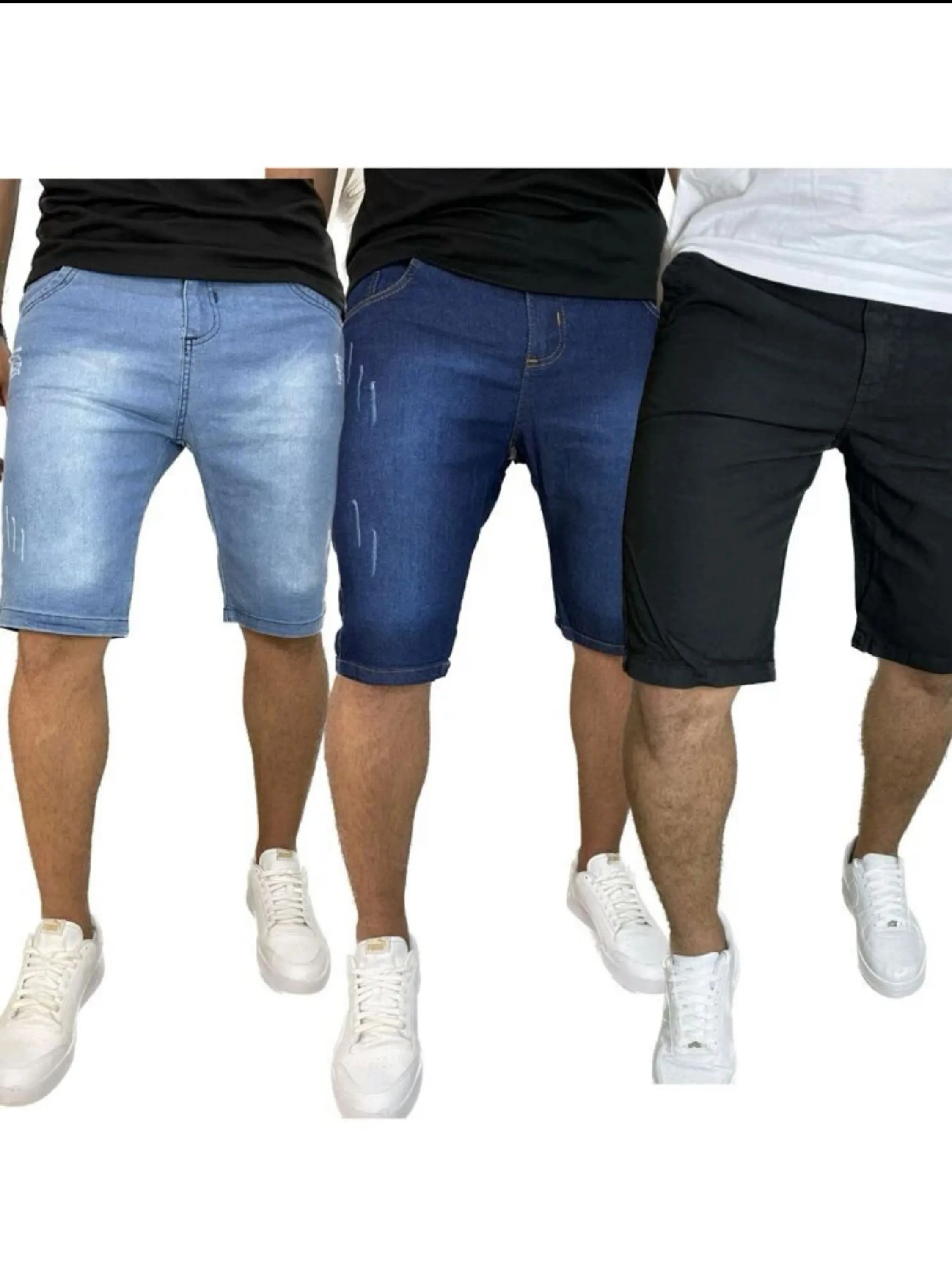 Bermuda jeans masculina