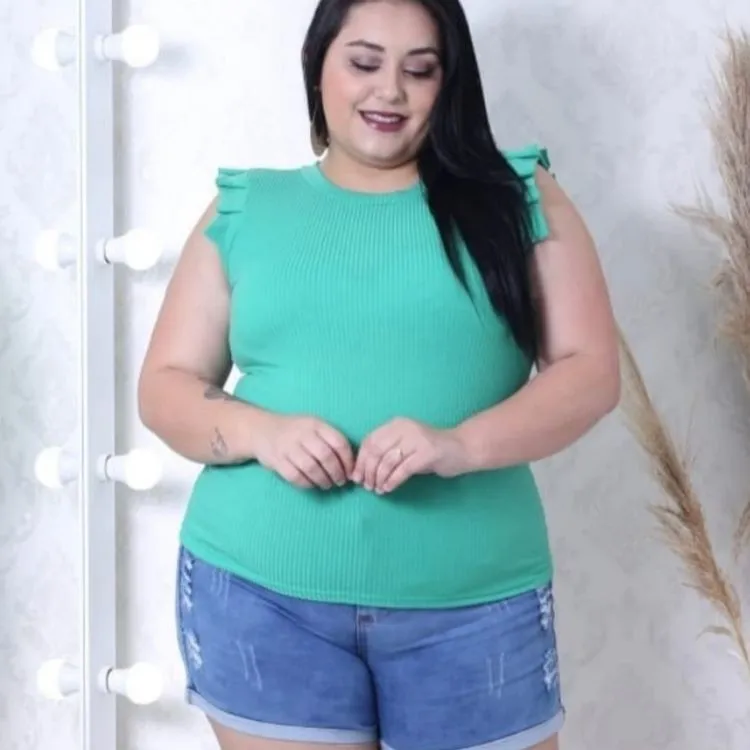 Blusa plussize babado