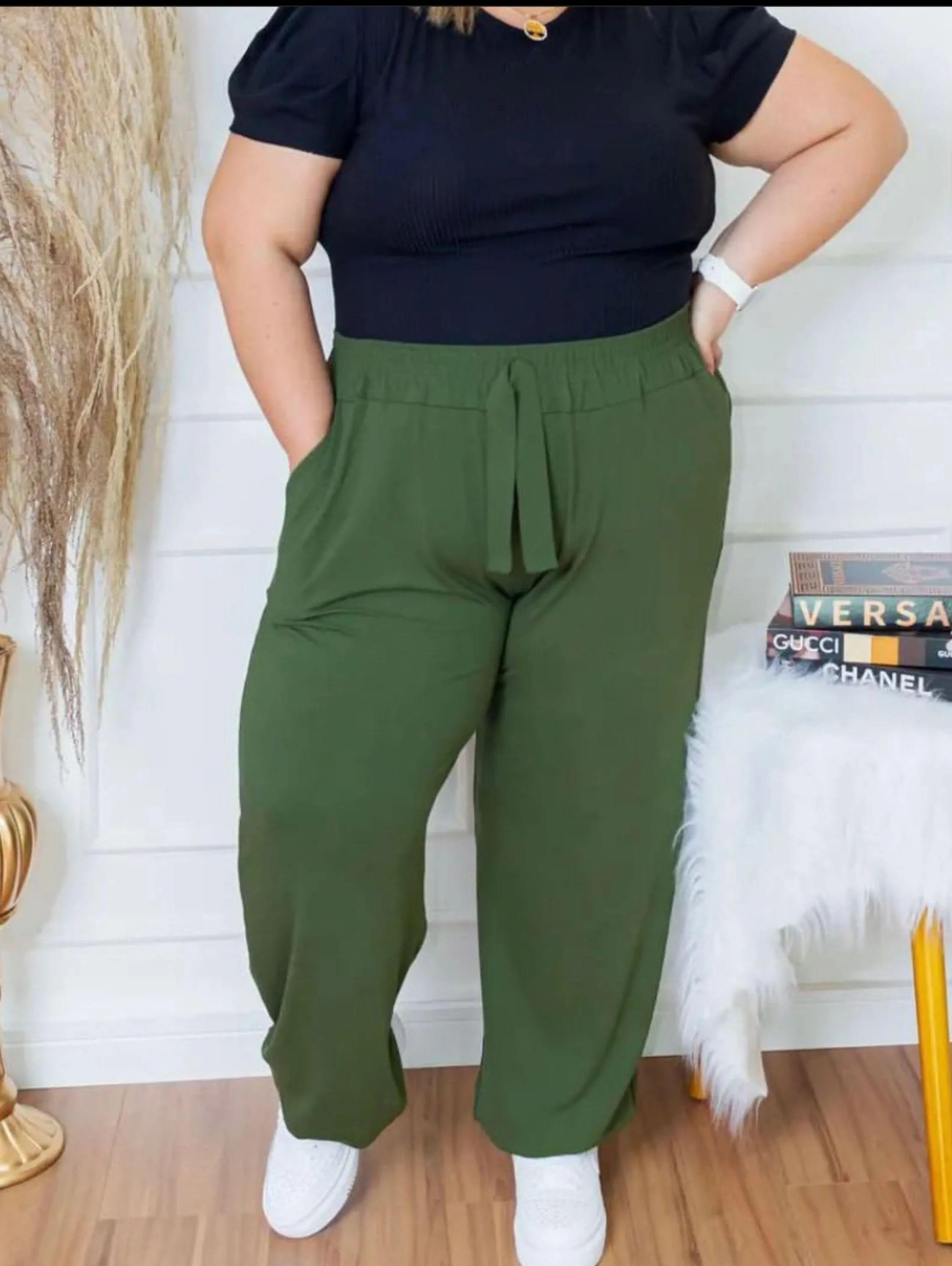 Calça pantalona plus