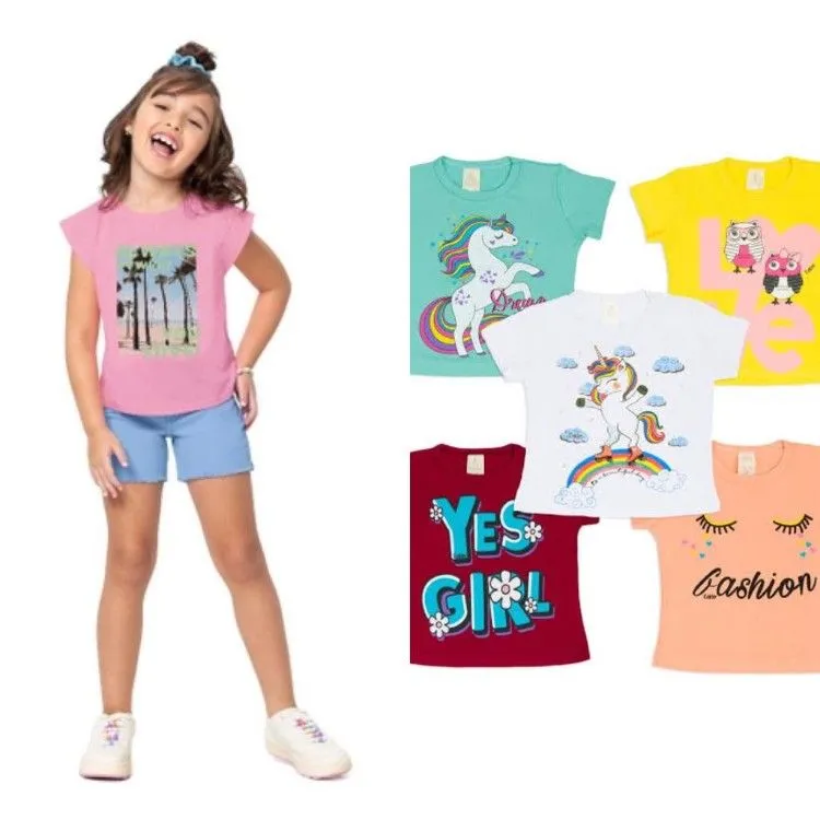 Camiseta infantil menina