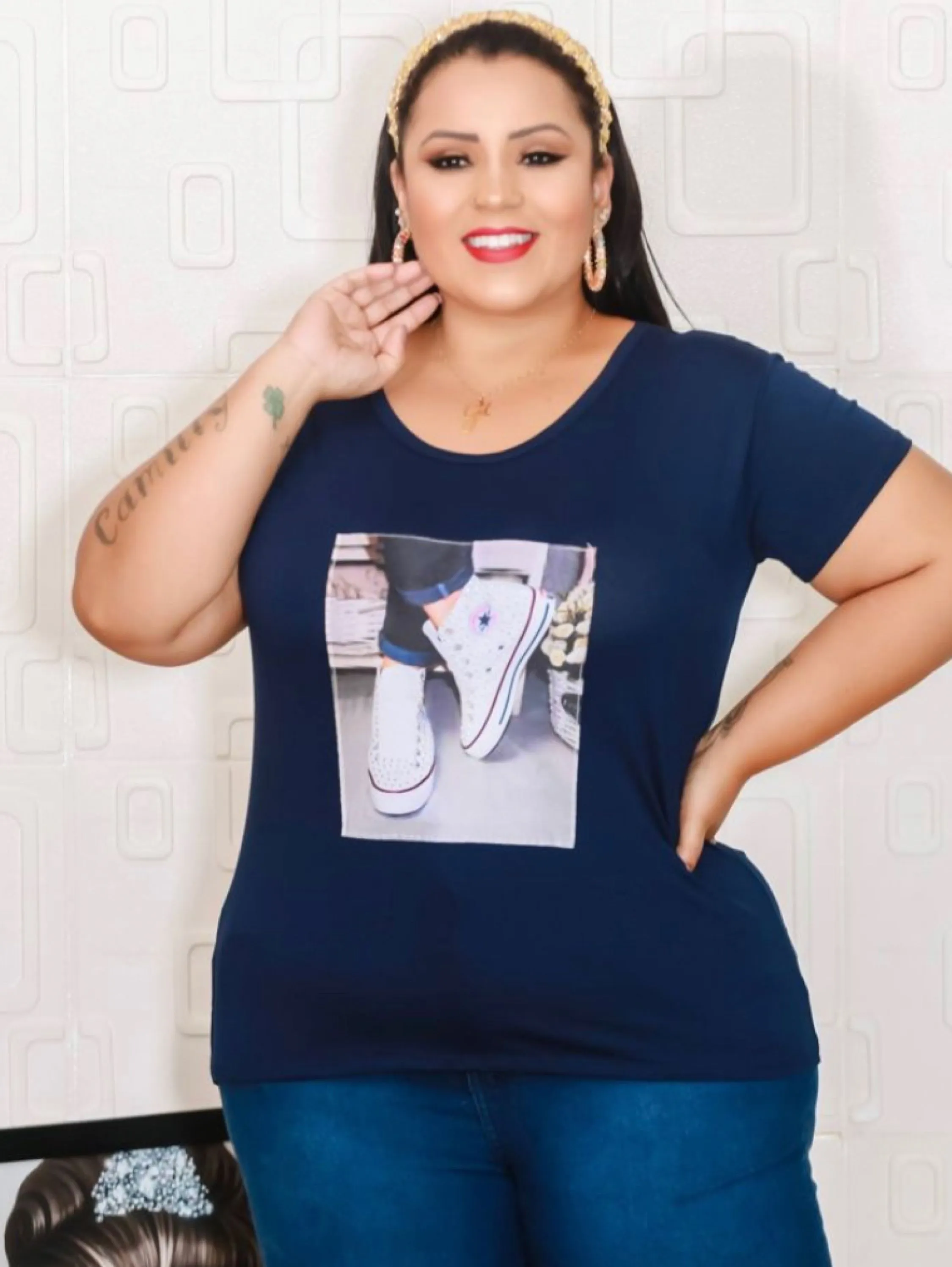 Blusa básica plus