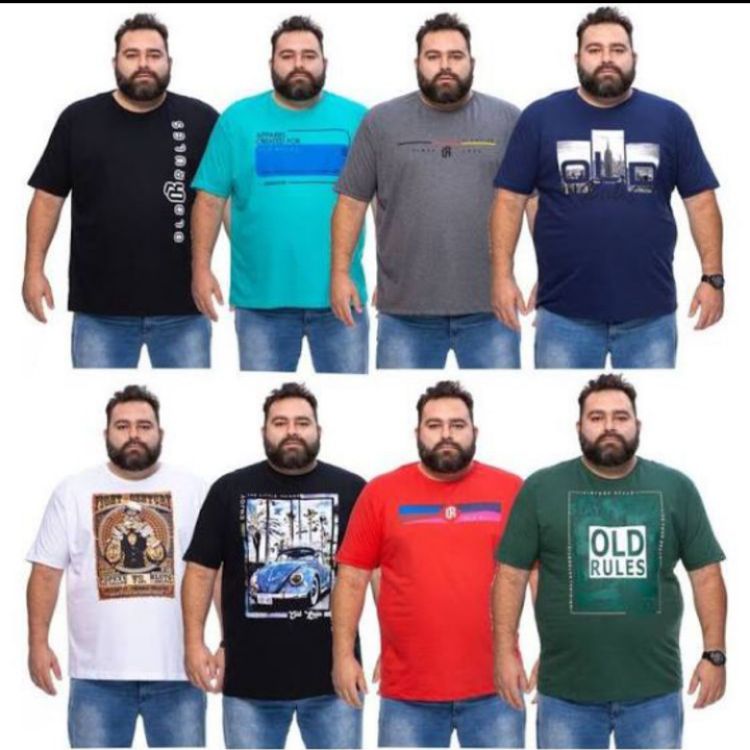 Camiseta masculina Plus size