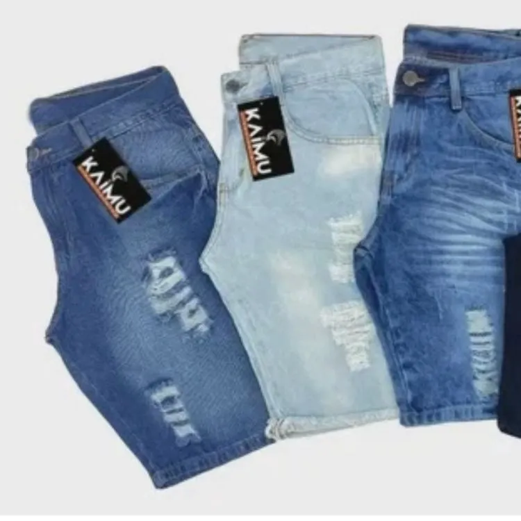 Bermuda jeans destroyed