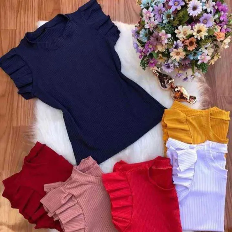 Blusa alça com babado