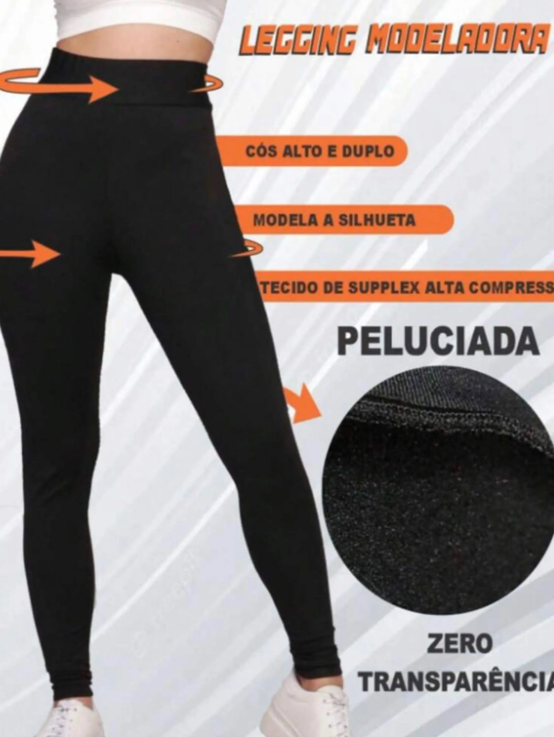 Calça legging flanelada