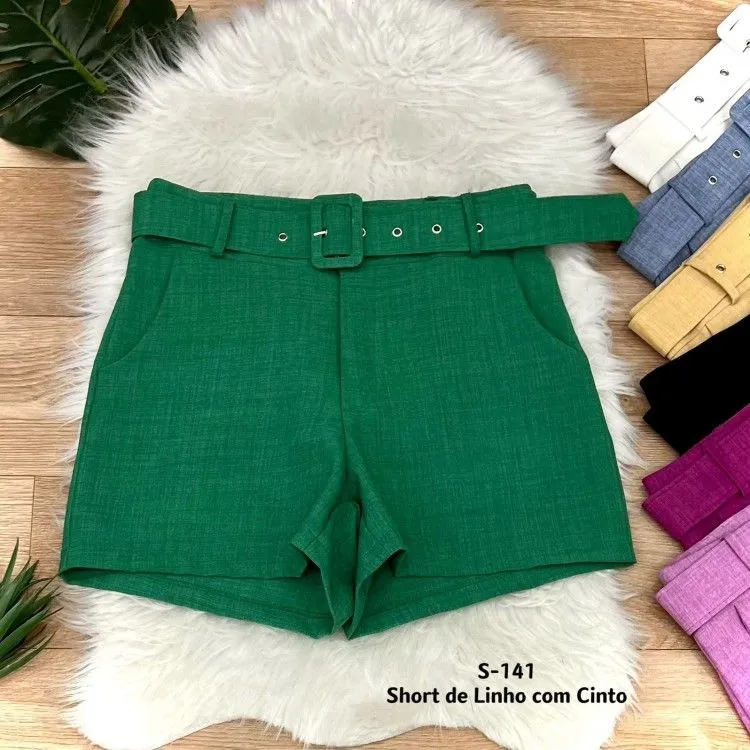 Short com Cinto linho S141