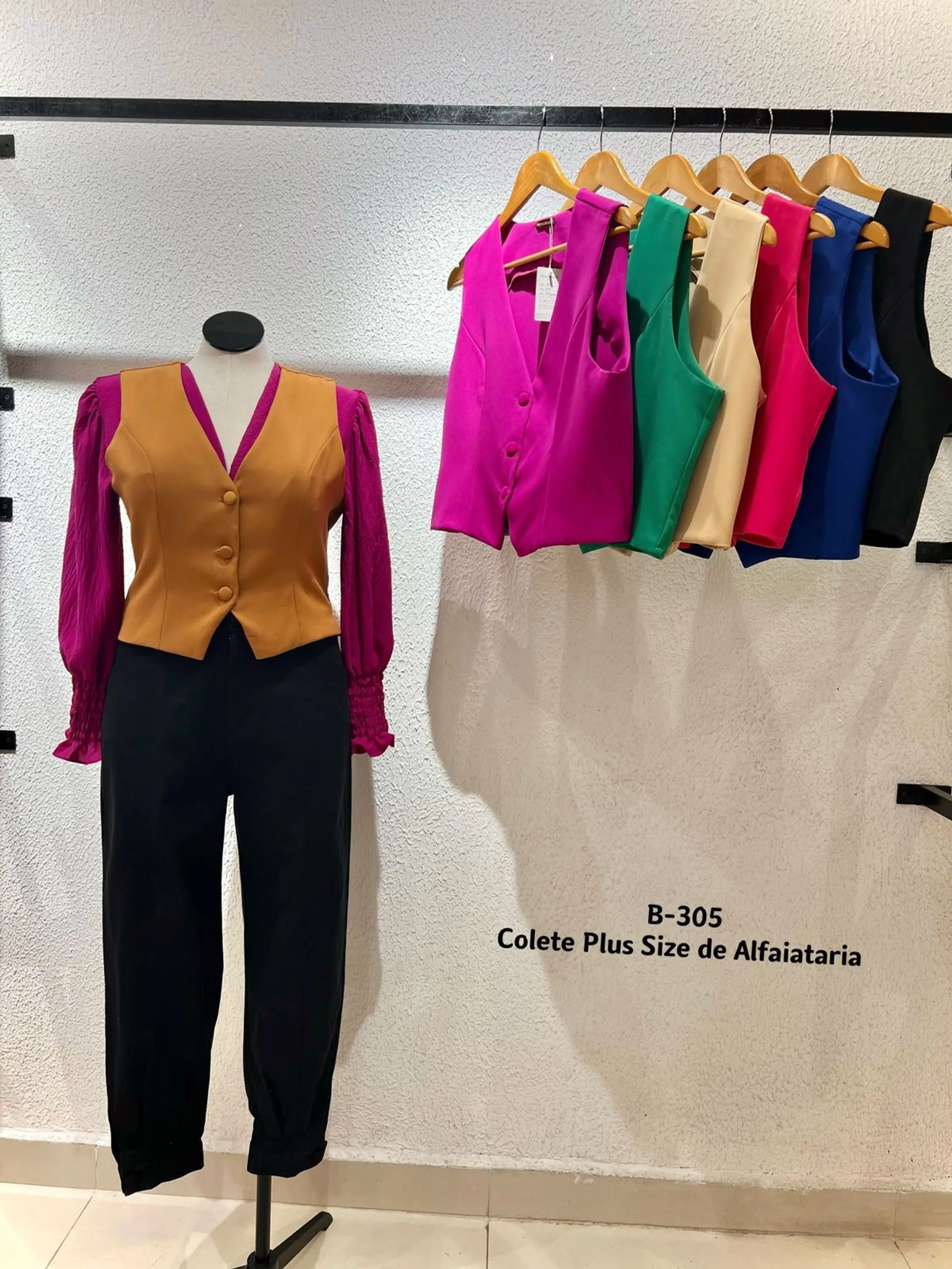 Colete Alfaiataria Plus Size B305