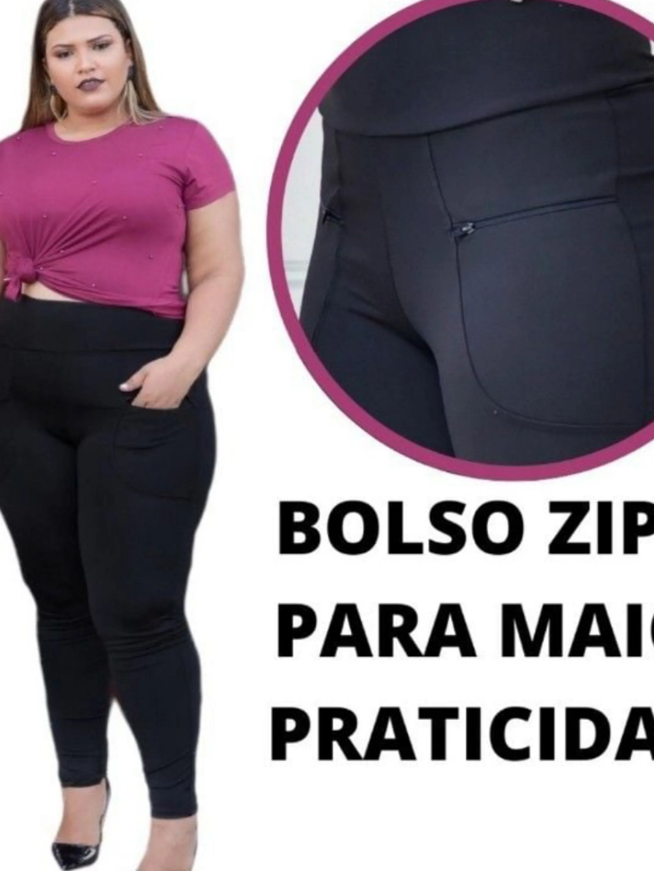 Calça Leggin Montaria Plus Size