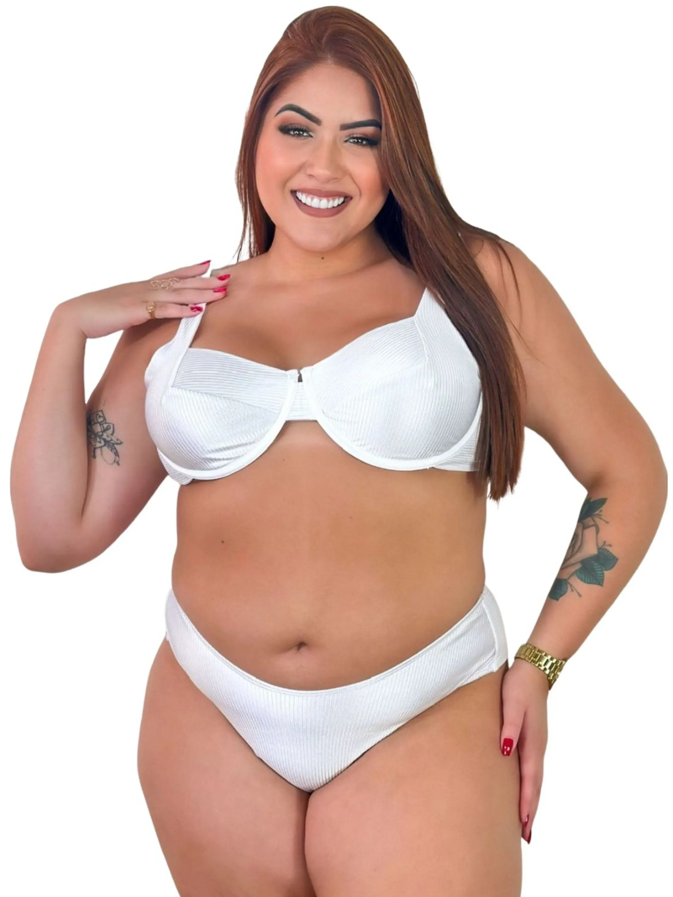 Biquíni Plus Size Aro Sem Bojo Calcinha Asa Delta Fio Duplo