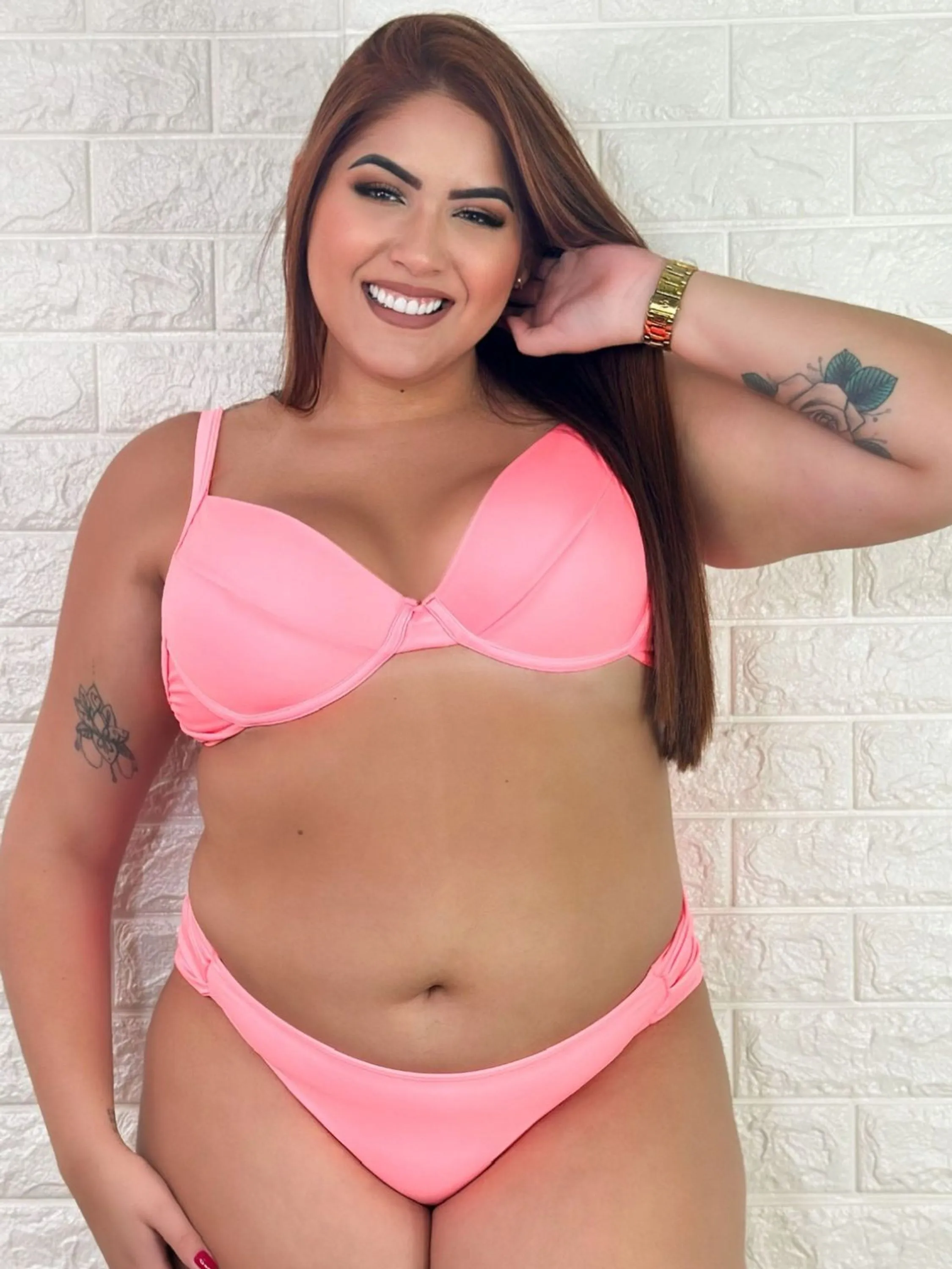 Biquíni Plus Size de Aro Sem Bbojo Calcinha Duplo Fio