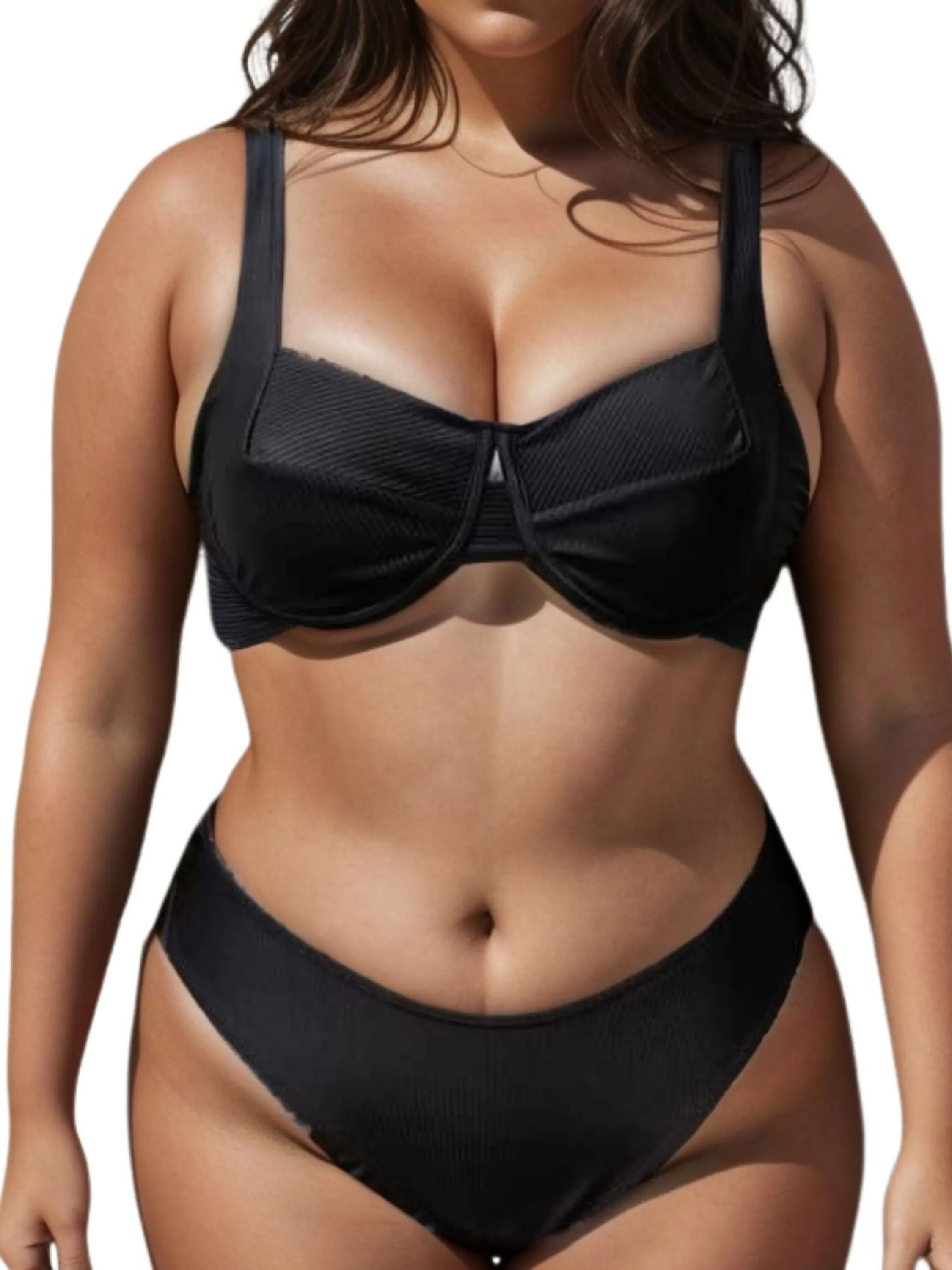 Biquíni Aro Sem Bojo Calcinha Fio Duplo Asa Delta Plus Size