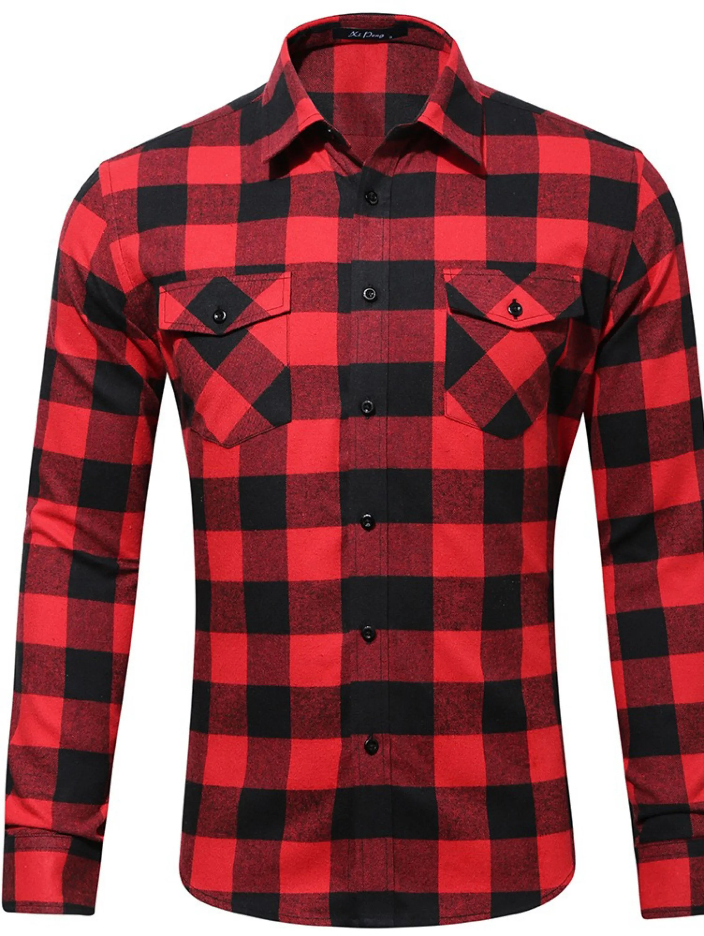 Camisa Xadrez Flanelada Masculina Com Bolso