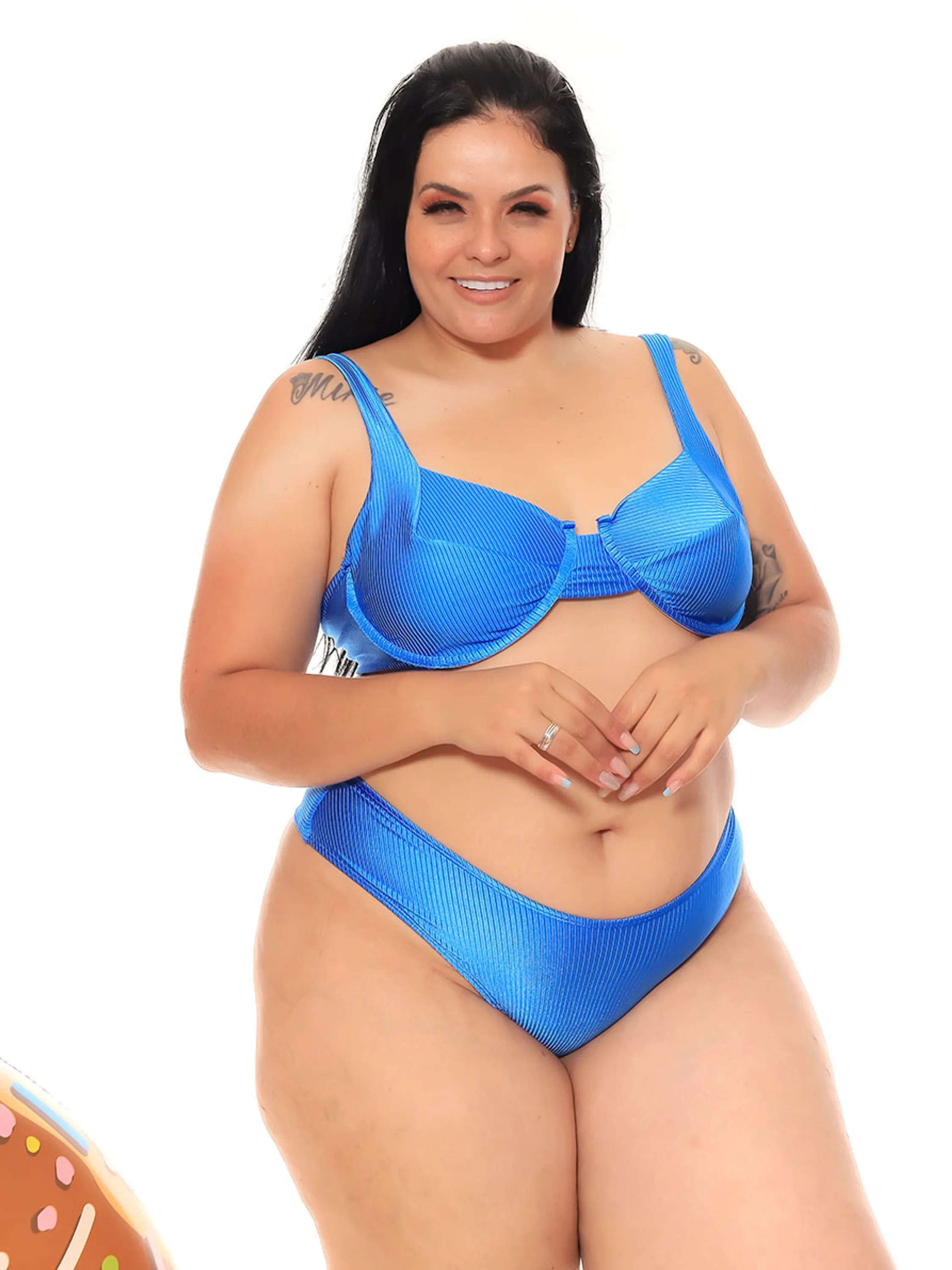 Biquíni Aro Sem Bojo Calcinha Fio Duplo Asa Delta Plus Size