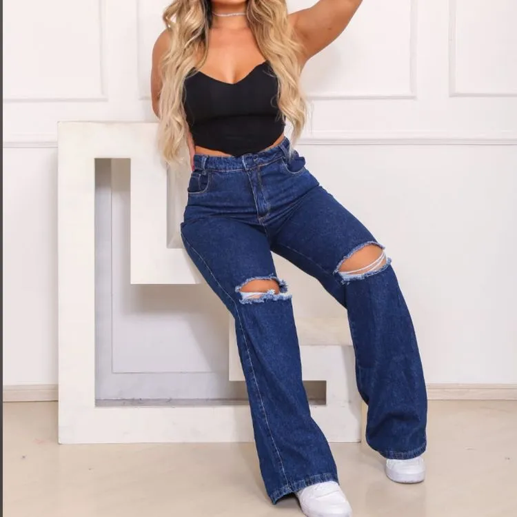 Calça jeans wide leg