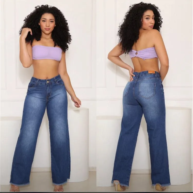 Calça jeans wide leg