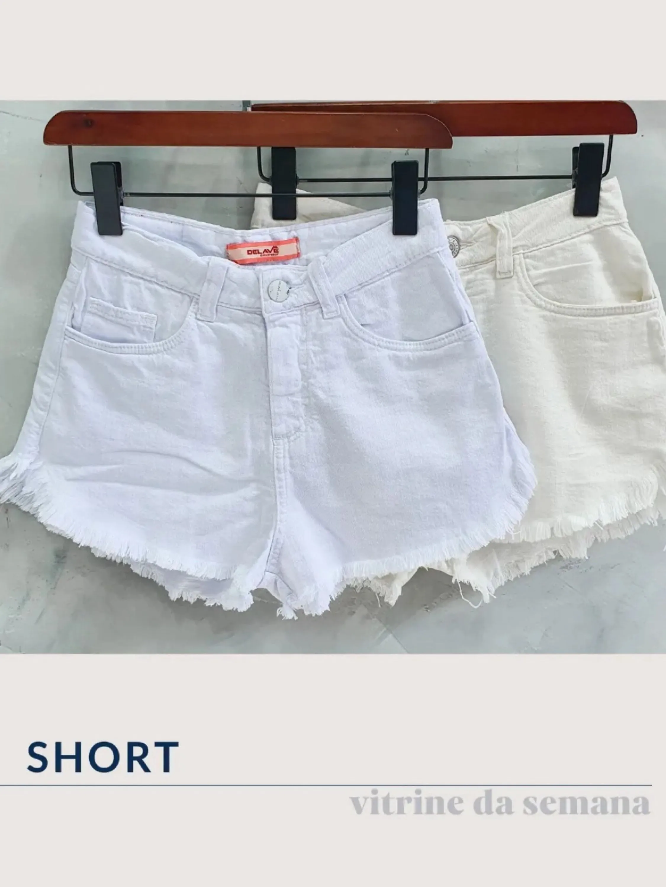 Short jeans branca/off