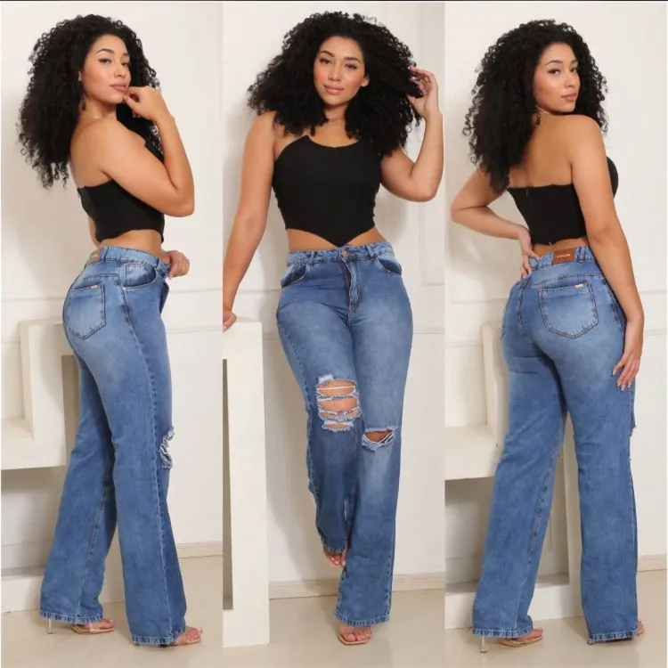 Calça jeans wide leg