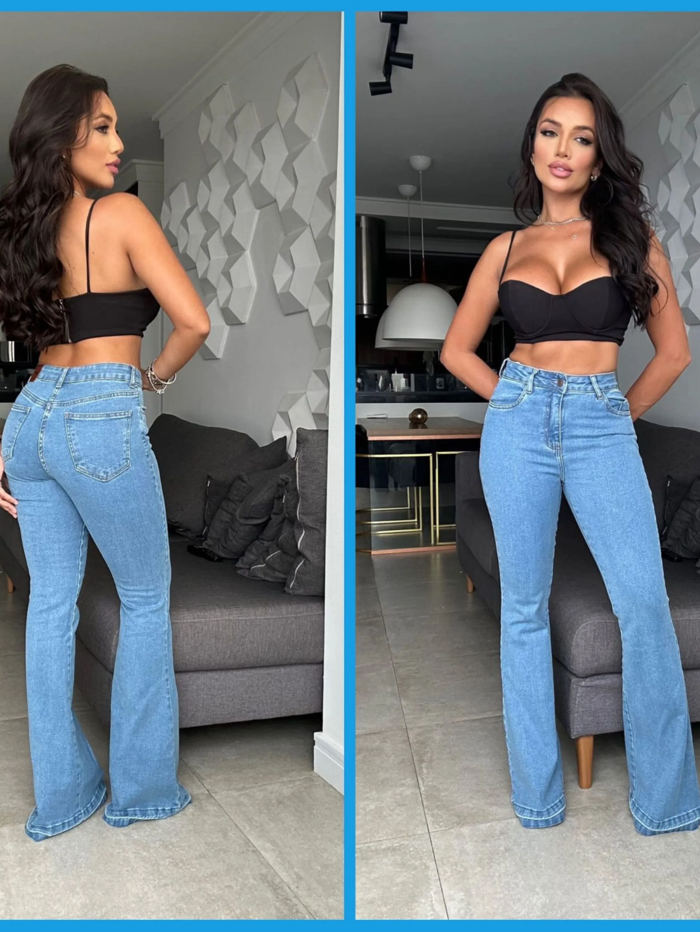 Calça jeans flare