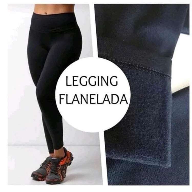 Legging Flanelada Peluciada Felpada