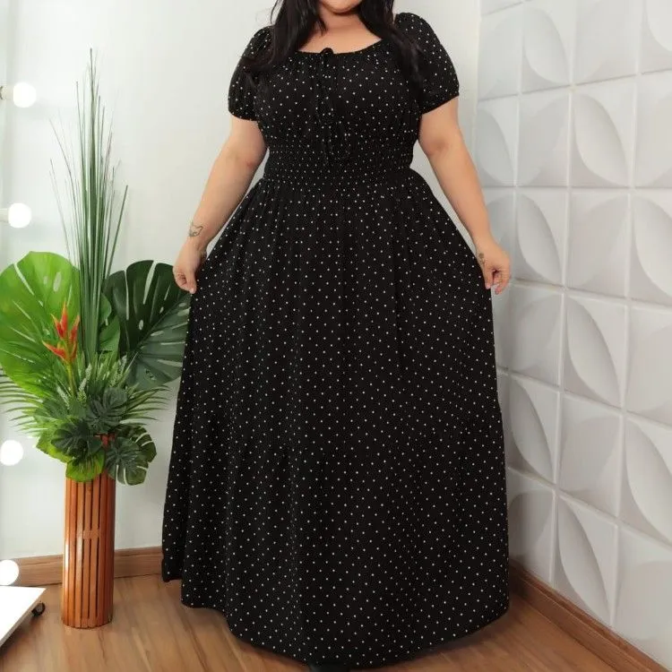 Vestido longo Plus size ciganinha viscolinho veste ate 52