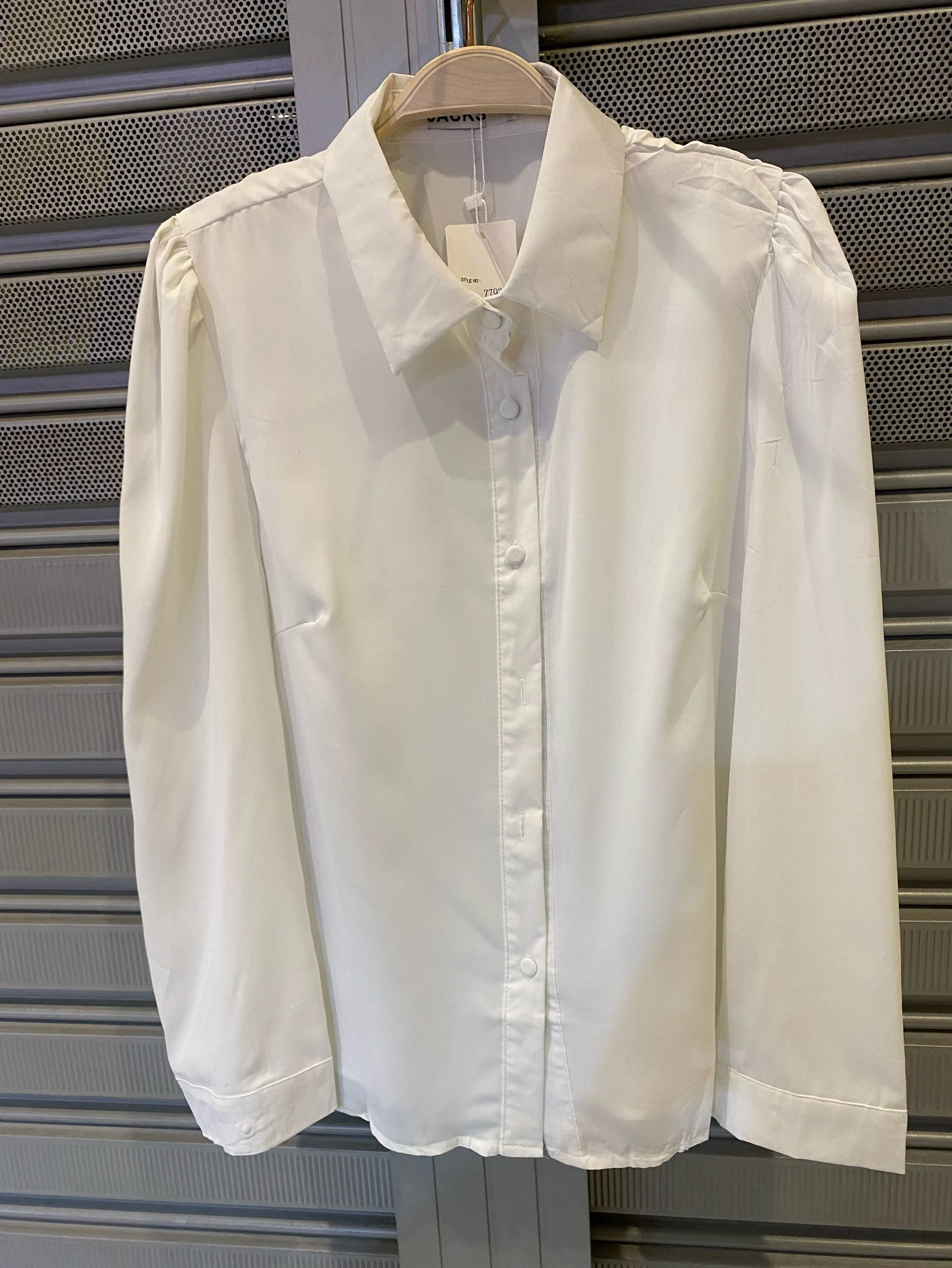 Camisa branco manga bufente