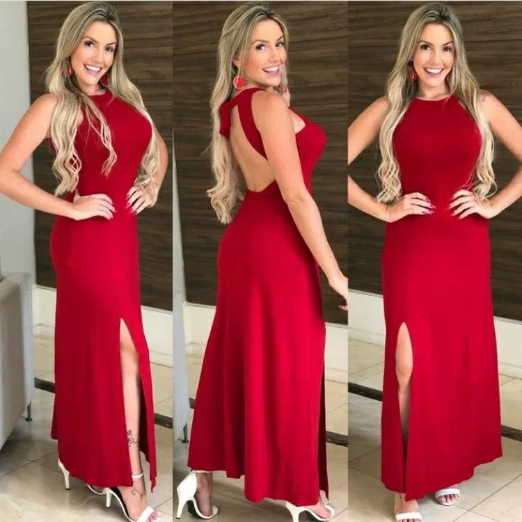 Vestido Paola Fenda com BOJO - Naluna Modas