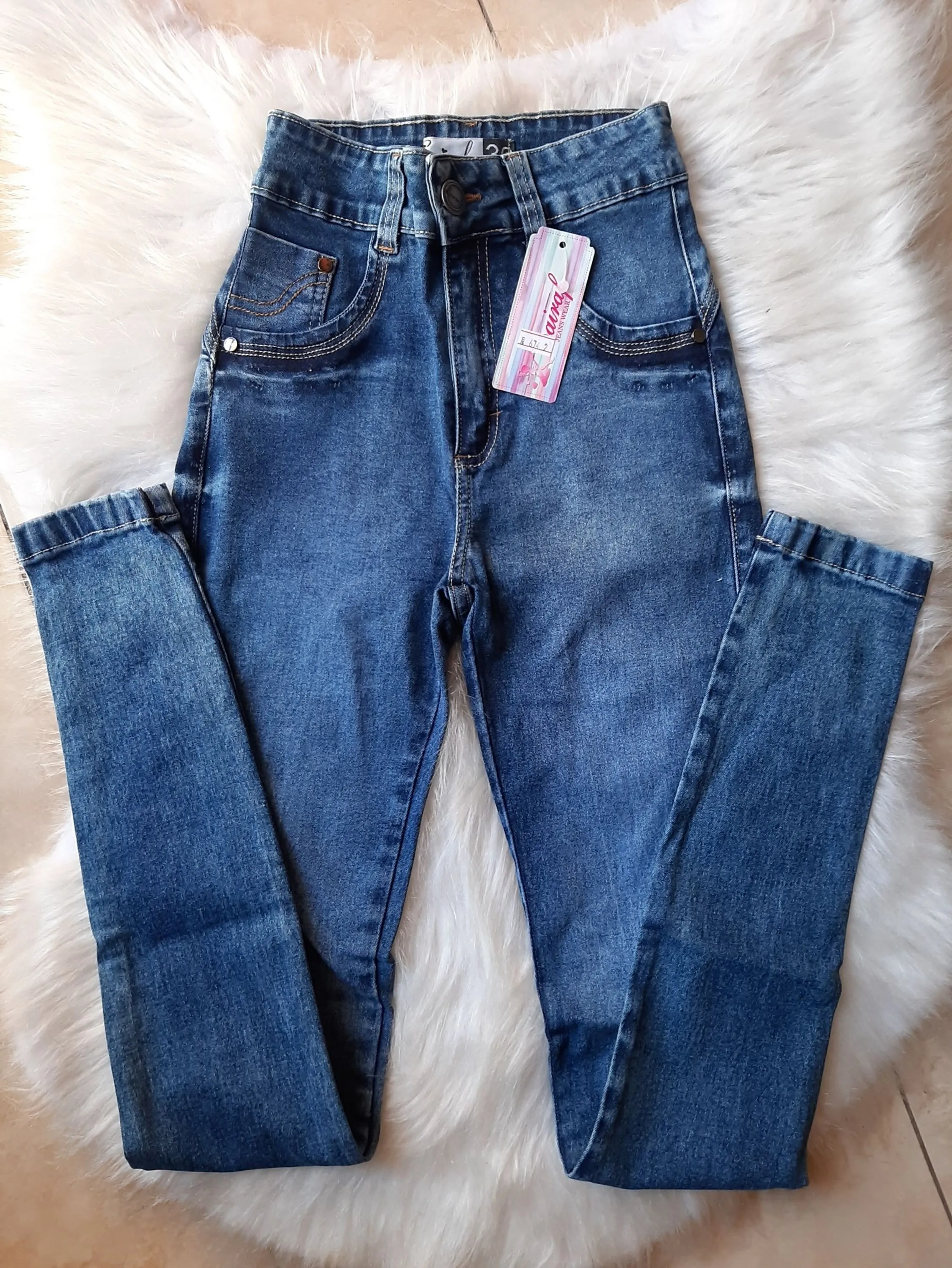 Calça jeans skiny (forma pequena) - Naluna Modas