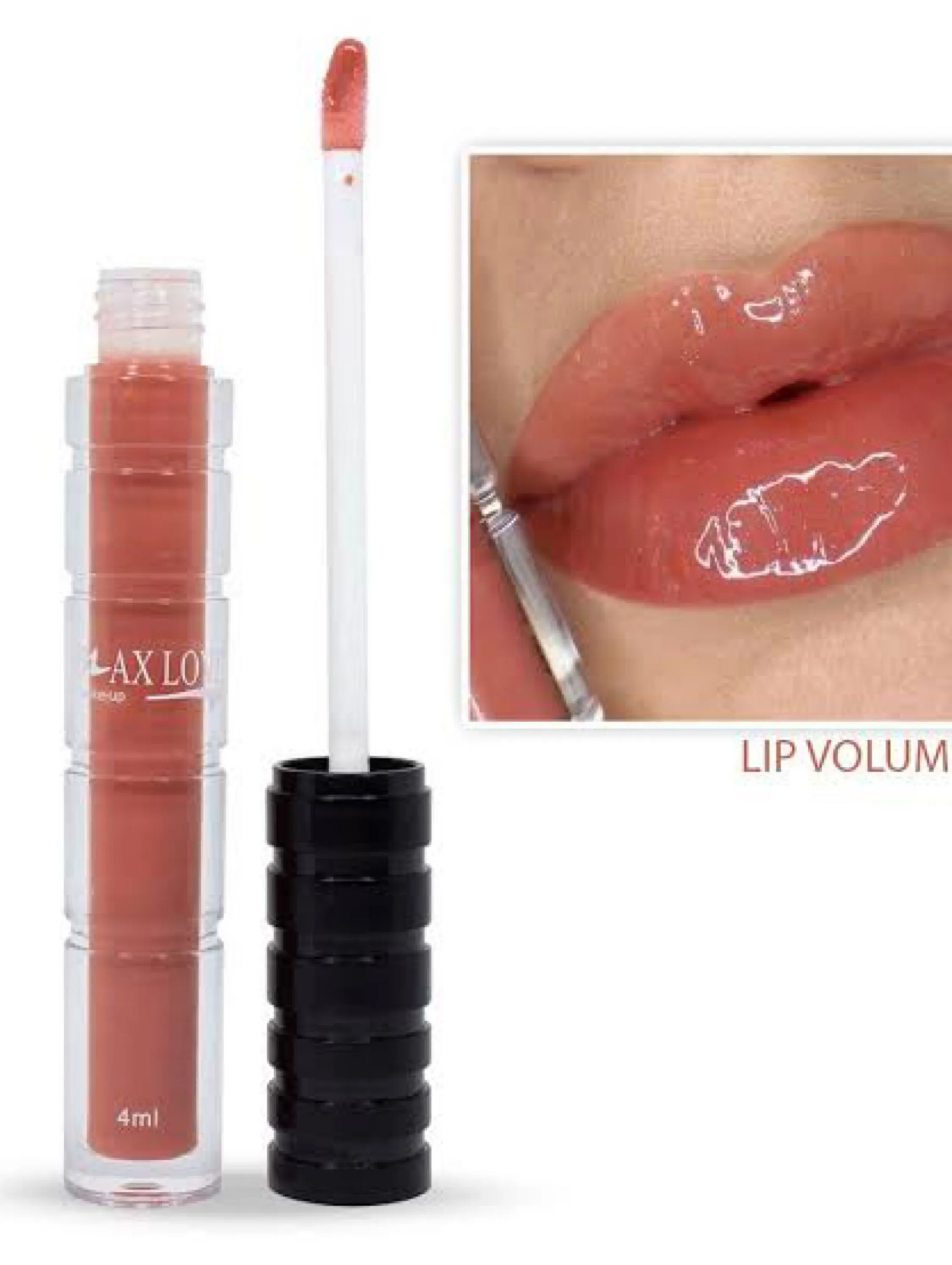 Gloss Lip volumoso cor 02 Max Love - Naluna makeup