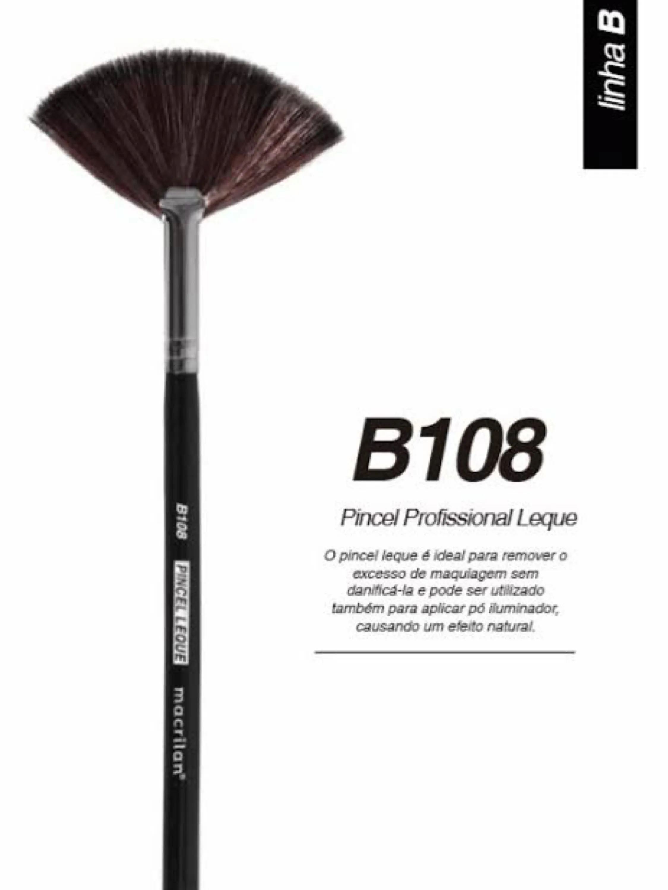 Pincel leque iluminador B108 - Naluna Makeup