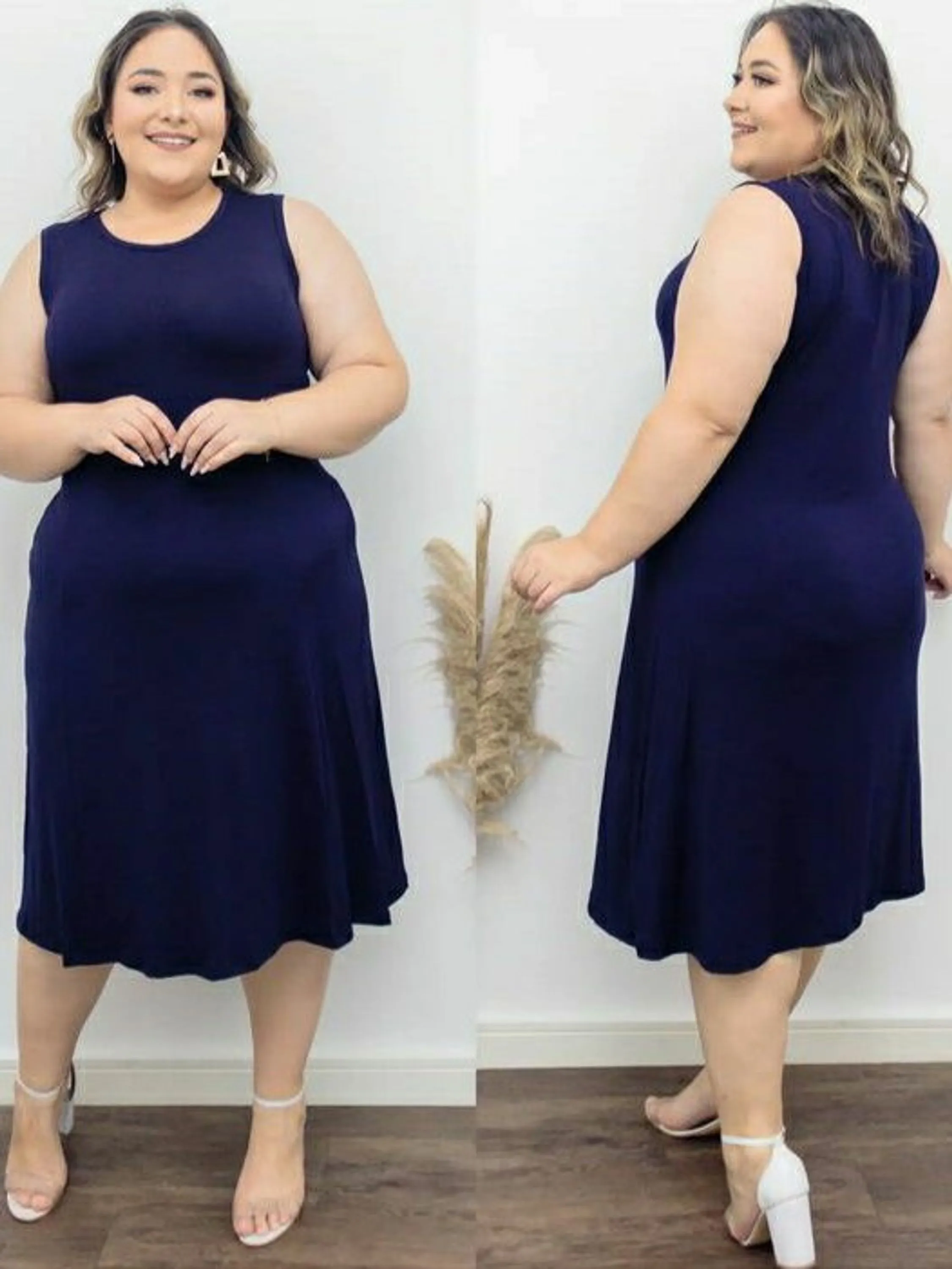 Vestido Juliana PLUS SIZE veste até tamanho 50 - Naluna Modas