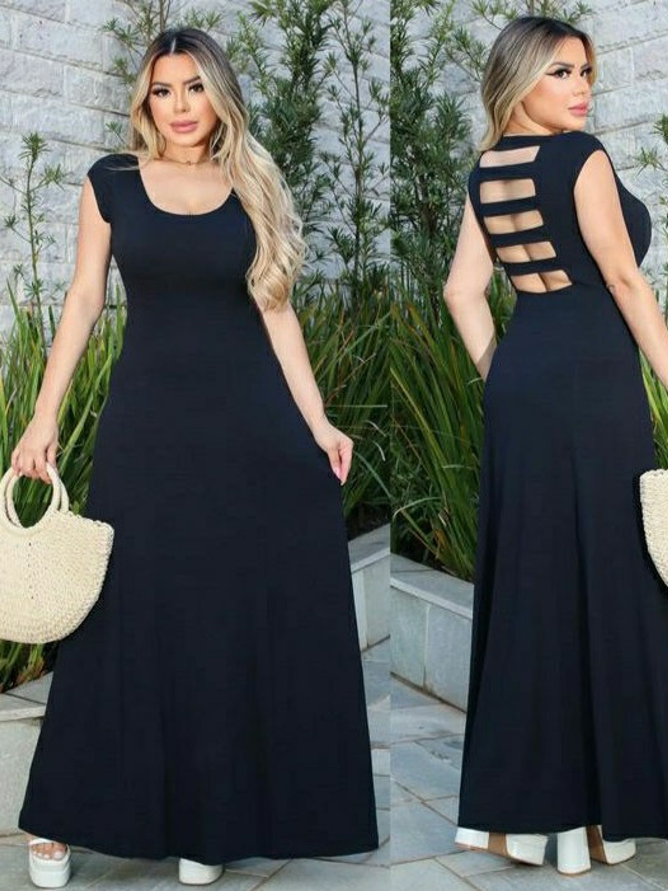 Vestido Longo Selena com BOJO - Naluna Modas