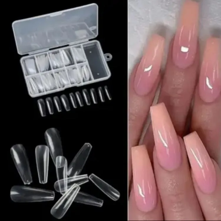 Kit c/ 6 caixinha (100 unhas cada) bailarina transparente - Naluna Makeup